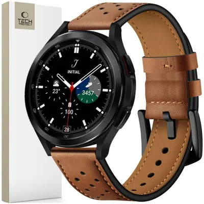 Obrázok produktu pre Tech-Protect Kožené Hodinky Samsung Galaxy 4 / 5 / 5 Pro / 6 / 7 / Fe Hnedá