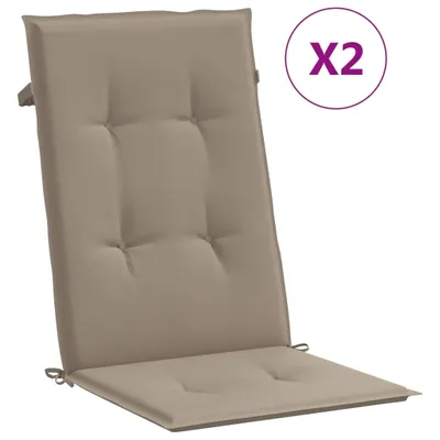 Immagine prodotto di vidaXL Cuscini per sedie da giardino con schienale alto 2 pezzi. tessuto taupe 120x50x3cm