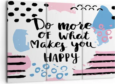 Produktbild von Bild auf Leinwand - Leinwandbild - Worte Motivation glücklich Nachricht - 105x70cm - Wand Bild - Wanddeko - Leinwanddruck - Bilder - Kunstdruck - Leinwand bilder - Wandkunst - CE105x70-2878