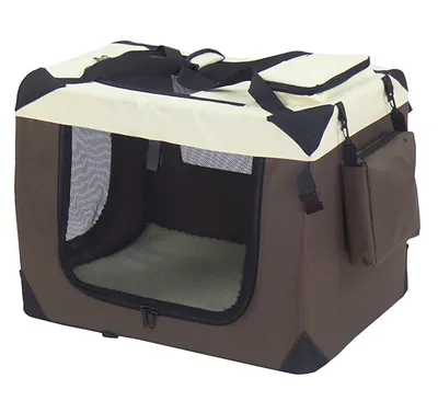 Produktbild von @Pet Hundetransportbox Braun 50x34x36 cm Nylon