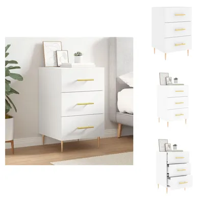 Immagine prodotto di vidaXL Comodino bianco 40x40x66 cm materiale legno - Comodini