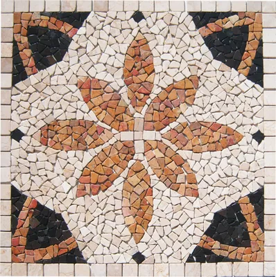 Produktbild von Mosaikfliesen RO-005 Marmor Rosone Naturstein Fliesen Lager Verkauf Stein-Mosaik Herne NRW