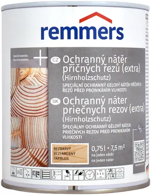 Obrázok produktu pre Remmers End grain protection bezfarebný, 0,75 l, ochrana povrchu rezu proti vlhkosti pre drevo v interiéri a exteriéri, vodoodpudivý, elastický, opakovane použiteľný