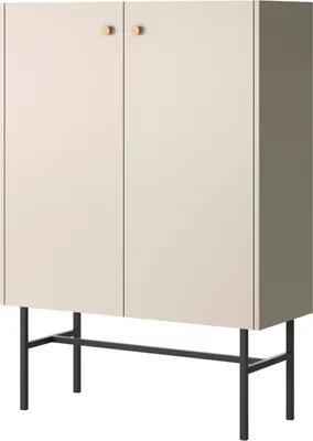 A studio shot of a highboard cabinet on a white background.