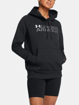 Produktbild von Under Armour Rival Fleece-Hoodie mit Wortmarke für Damen 1386512-001__SM