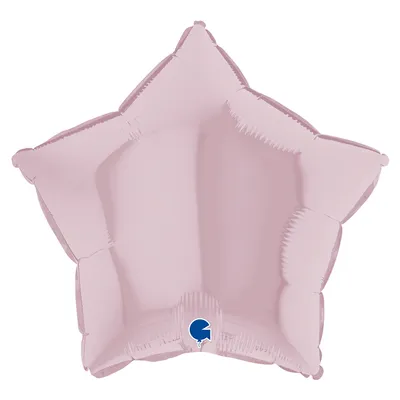 Produktbild von 18"/Ø46cm Stern Folienballon Uni | Pastell Rosa