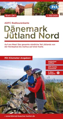 Produktbild von BVA ADFC Radtourenkarte Dänemark/Jütland Nord 1:150.000