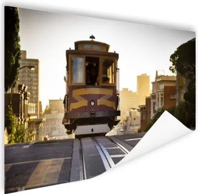 Produktbild von MuchoWow® Poster San Francisco - Straßenbahn - Eisenbahn 180x120 cm - Fotoplakat