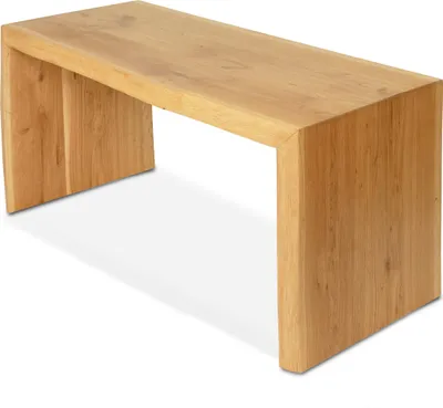 Produktbild von holz4home® Massivholzbank M I Sitzbank aus Eiche mit Baumkante ohne Lehne I Echtholz Holzbank Hocker für Wohnzimmer Badezimmer Flur Küche I Sitzbank
