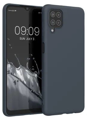 Produktbild von kwmobile Handyhülle für Samsung Galaxy A12 Hülle - TPU Case - Kabelloses Laden - Schutzhülle Cover in Heidelbeerblau