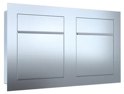 Produktbild von Einbaubriefkasten Bari for Two aus Edelstahl