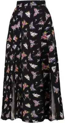 Produktbild von Hell Bunny Langer Rock Damen Kocho Skirt multicolor Romantik 100% Viskose 3XL
