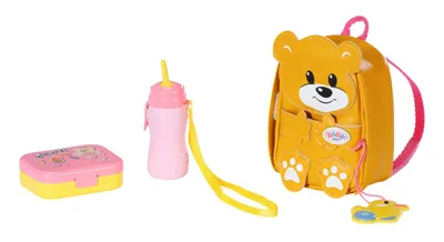 Produktbild von BABY born Kindergarten Rucksack Set - Bärenrucksack mit Lunchbox + Trinkflasche