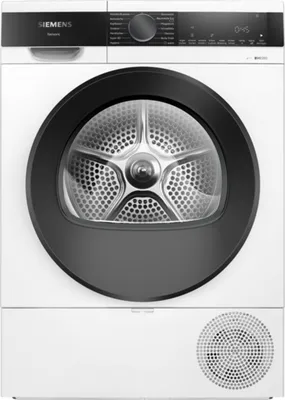 Productafbeelding van Siemens iQ500 WQ33G2D40, Vrijstaand, Voorlader, Warmtepomp, Wit, Draaibaar, Touchscreen, Deur met glazen paneel