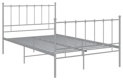 Image de lit vidaXL gris métal 120x200 cm