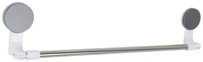 Image de Porte-serviettes - Fixation par ventouse - Acier inoxydable - Argenté