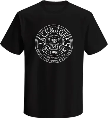 Produktbild von JACK & JONES Herren Basic Kurzarm T-Shirt aus Baumwolle mit großem Frontprint