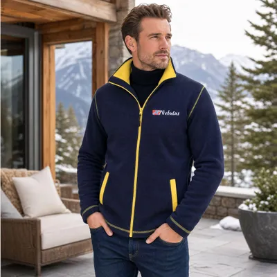 Produktbild von Nebulus Fleecejacke BALTIC Herren, warme Fleece Jacke, mit langem Full-Zip Reißverschluss, P5441 - Herren, navy, L