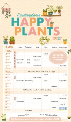 Produktbild von Familienplaner Happy Plants 2027