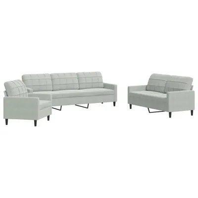 Produktbild von VidaXL 3278431, Grau, Schaum, Metall, Polyester, Polywood, Textil, 2,26 m, 77 cm, 80 cm