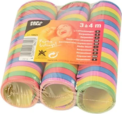 Obrázok produktu pre Papstar Luftschlangen 4m Streifen