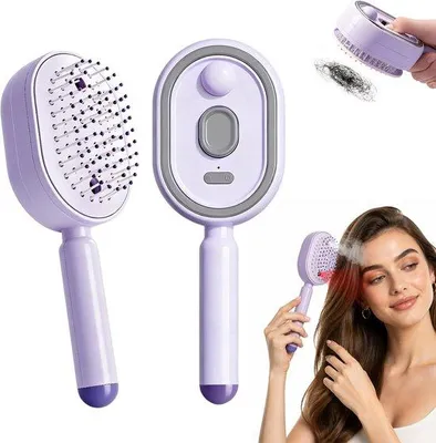 Produktbild von Elektrische Kopfhaut Massagebürste - 3-in-1 Haarbürste - mit Wasserbehälter - für geschmeidiges Haar - ShopFloat