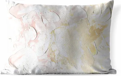 Produktbild von MuchoWow® Outdoor Kissen - Ölgemälde Beige - 60x40 cm - Wetterfest - Lounge Kissen - Zierkissen - Kissen für Innenräume