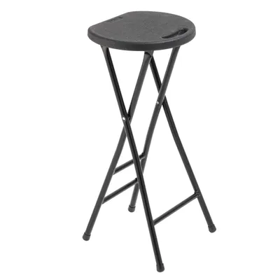 Image de Lot de 10 tabourets hauts pliants noirs - Oviala REKKEM