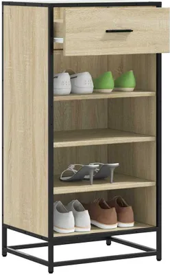 Image de vidaXL Étagère à chaussures Chêne Sonoma 48x38x97,5 cm Matériau dérivé du bois