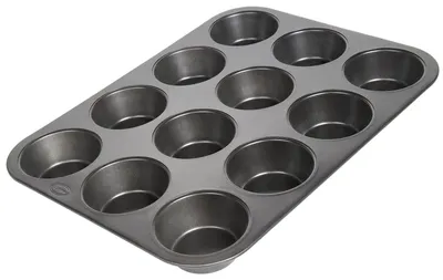 Produktbild von wenco Muffinform 12er – antihaft Backblech / Spülmaschinengeeignet / Kohlenstoffstahl