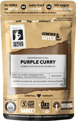 Produktbild von Purple Curry, exotische Würzmischung, mild-pikant, 80g