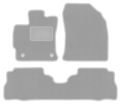 Produktbild von Velours-Fußmatten für Toyota Prius III Plus 2011-2015 (Schrägheck) – 3-tlg, Grau, passgenau – Wielganizator OSLO