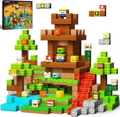 Produktbild von Magnetische Bausteine 100 Stücke, Lernspielzeug, ABS, für Kinder 3 bis 10 Jahre