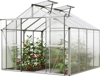 Obrázek produktu pro GFP skleník Orchidee 4 hliníkový rám 256 x 256 cm polykarbonátové desky