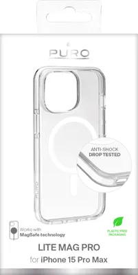 Produktbild von PURO PUIPC15P67LITEMPWHI, Cover, Apple, iPhone 15 Pro Max, 17 cm (6.7"), Transparent