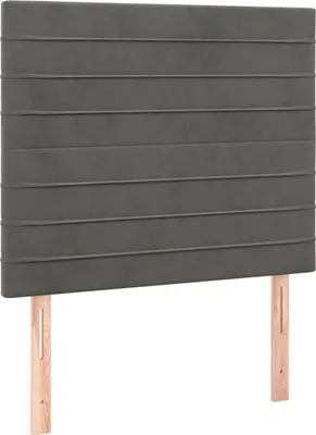 Produktbild von Kopfteil Dunkelgrau 100 x 5 x 118/128 cm Samt