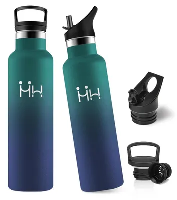 Productafbeelding van JAPORIA geïsoleerde fles, 750 ml, lekvrije waterfles, drinkfles met rietje