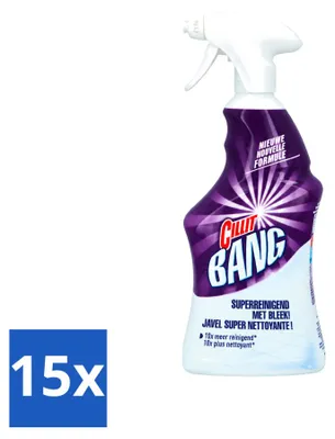 Produktbild von 15 x Cillit Bang Power Cleaner Bleiche & Hygiene Reinigerspray 750 ml - Vorteilspackung - 15 Stücke