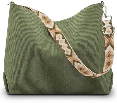 Produktbild von Damenhandtasche, Umhängetasche für Damen, große Cordtaschen, lässige Umhängetasche, Shopper-Tasche mit verstellbarem Riemen, Cordtasche, Tragetasche, Umhängetasche für den täglichen Gebrauch, für das Büro