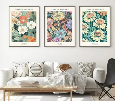 Produktbild von Poster Set 3-teilig, 50x70 cm, ohne Rahmen, Wanddekoration