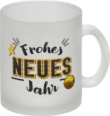 Produktbild von Frohes neues Jahr Glas Tasse