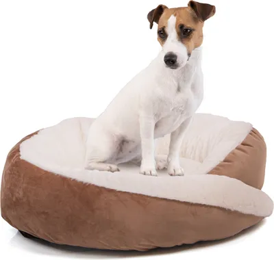 Produktbild von Hundebett Grace · Hundekörbchen · braun-beige · M · ca. 60 x 60 x 18 cm