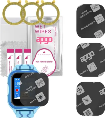 Produktbild von apgo 3 Stück Schutzglas, Matt, kompatibel mit Forever Kids Watch See Me KW-300 Smartwatch, Hybrid 8H, Ersatz für Hartglas, Displayschutzglas, Bildschirmschutz, Displayschutz, kratzfest