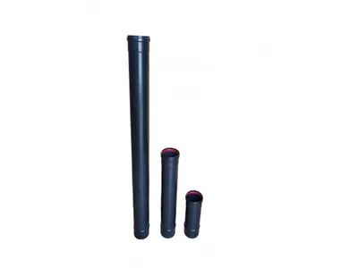Obrázek produktu pro Žemini, Roura kouřovodu s těsněním, průměr 80 mm, délka 1 m, smaltovaná, černá (pro peletová kamna)