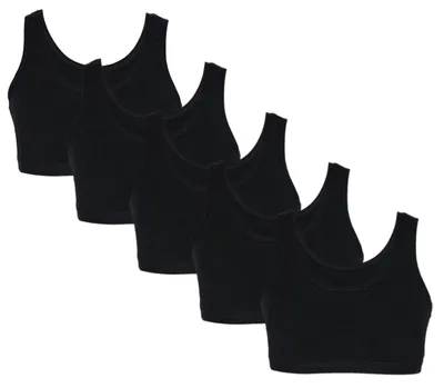 Produktbild von TupTam Mädchen Bustier mit breiten Trägern 5er Pack, Farbe: Schwarz, Größe: 146-152
