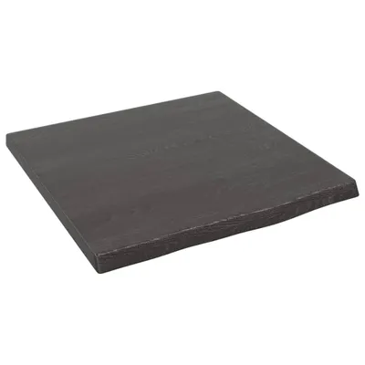 Image de vidaXL Plan de toilette brun foncé 40x40x2 cm Bois massif traité