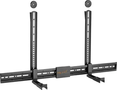 Obrázek produktu pro Závěsný držák pro soundbar - Univerzální - Montáž na televizor nebo na stěnu - Do 15 kg - Černý