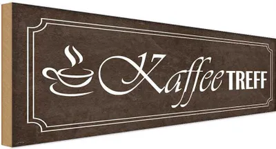 Immagine prodotto di vianmo Insegna in legno 10x27 cm Kaffee Treff