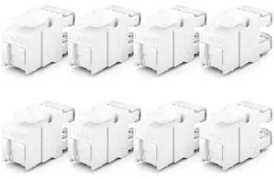 Produktbild von deleyCON CAT6 Keystone Jack Modul RJ45 1 Gbit/s, 8 Stück - Weiß