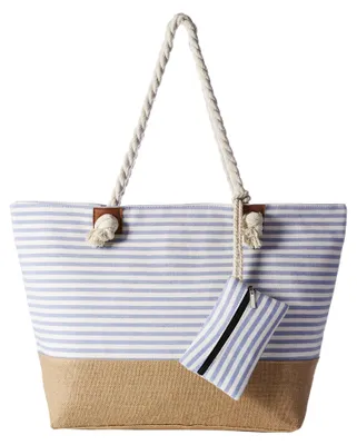 Produktbild von Große Strandtasche wasserabweisend mit Reißverschluss